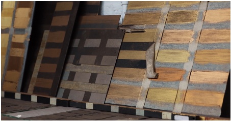 Hand-finished sample boards in a range of tones